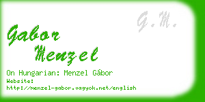 gabor menzel business card
